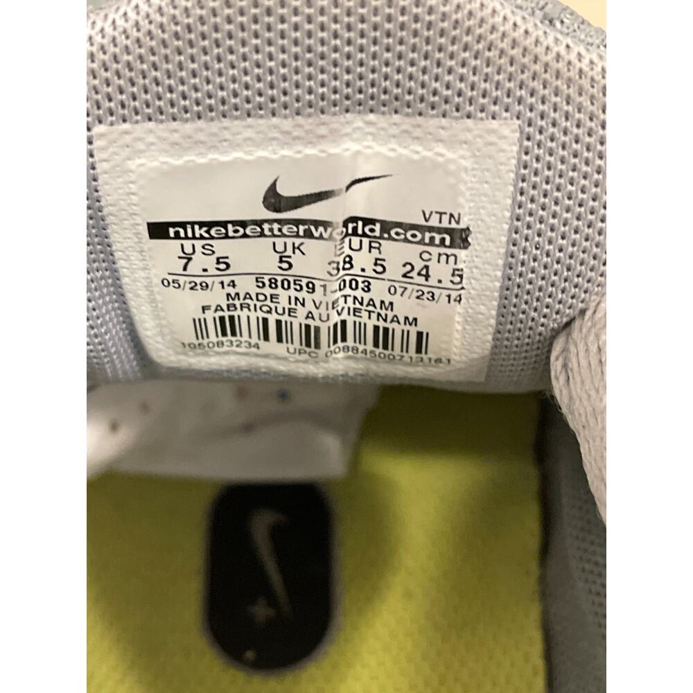 Nike Free 5.0+ Trainers Womens Size 7.5 Gray Green Performance Athleisure Sporty - Picture 6 of 9